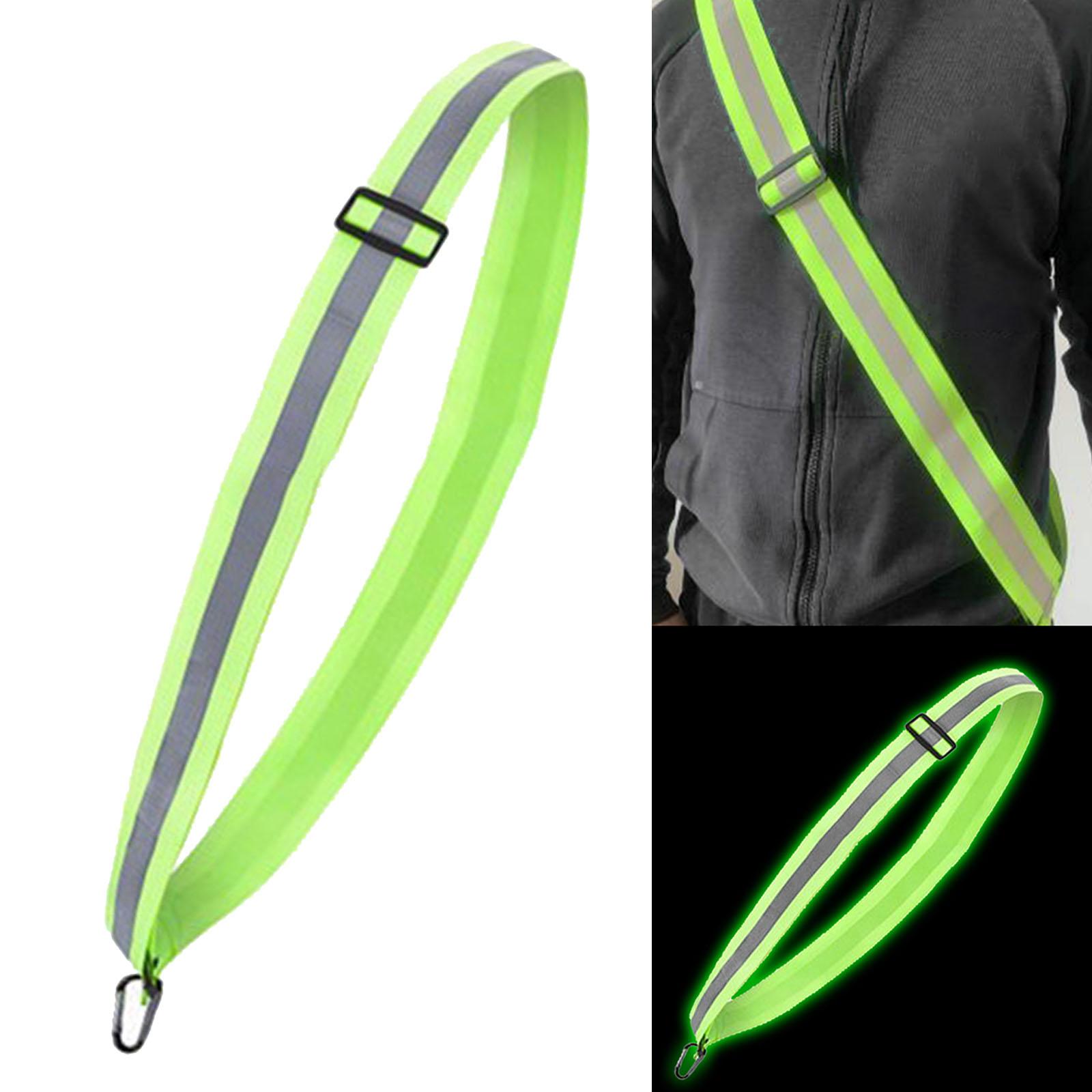 Running Visibility Gear - Premium Reflective Safety Sash Belt -