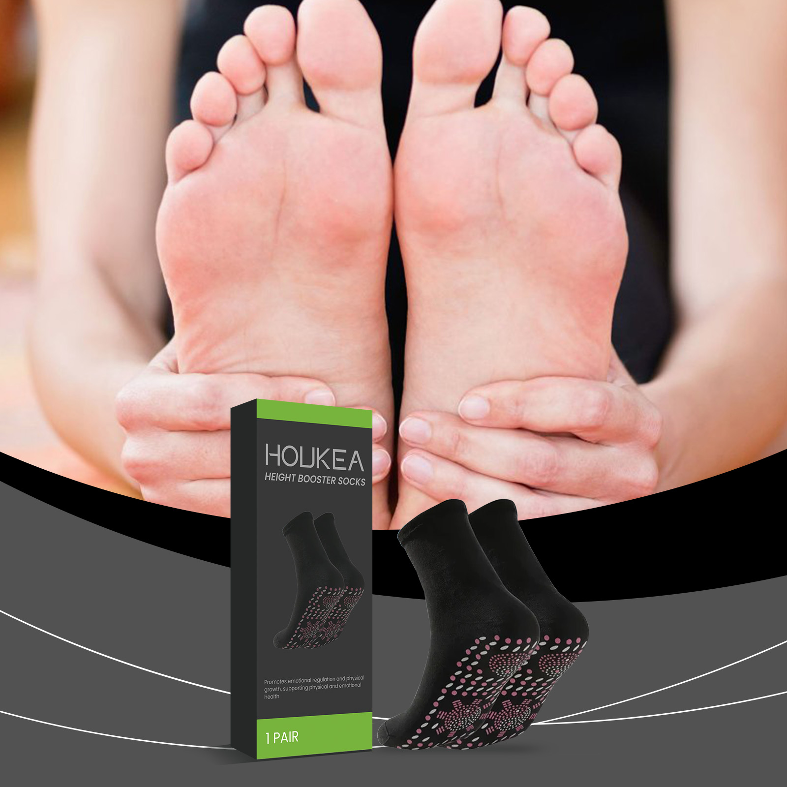Sports Socks - Self-Heating Foot Socks, Skin-Friendly Elastic Breathable