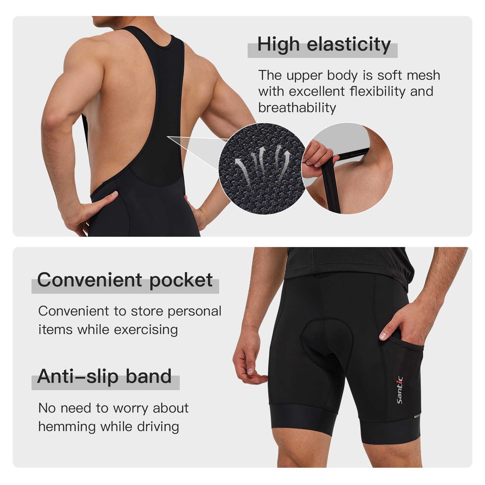 Santic Men Cycling Bib Shorts  - Race Bib review and price